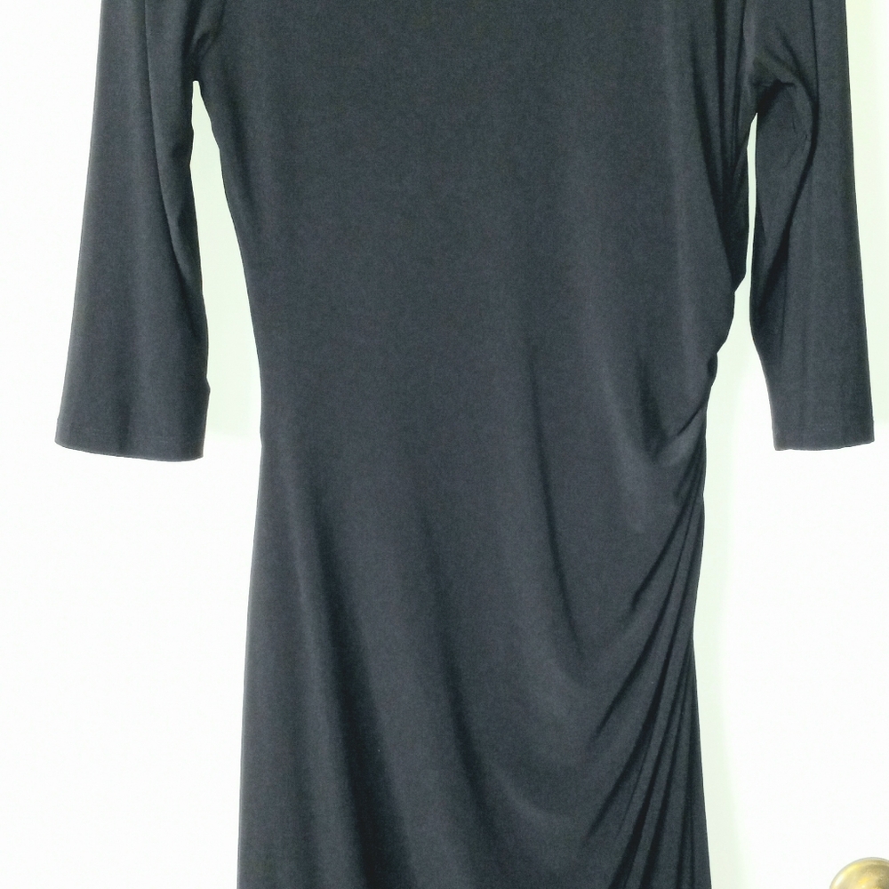 Ronni Nicole size 12 little black dress long sleeve scoop cowl 3/4 sleev… - Picture 10 of 10